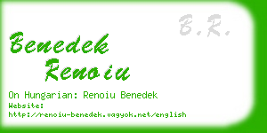 benedek renoiu business card
